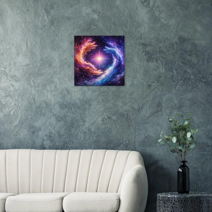 Stellar Embrace – Umarmung aus Licht und Unendlichkeit - Simpls space print-Print Material