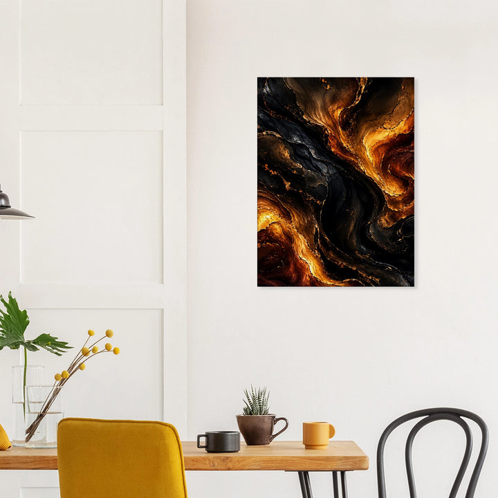 Molten Reverie – Wo Feuer zur fließenden Eleganz wird - Simpls space print-Print Material