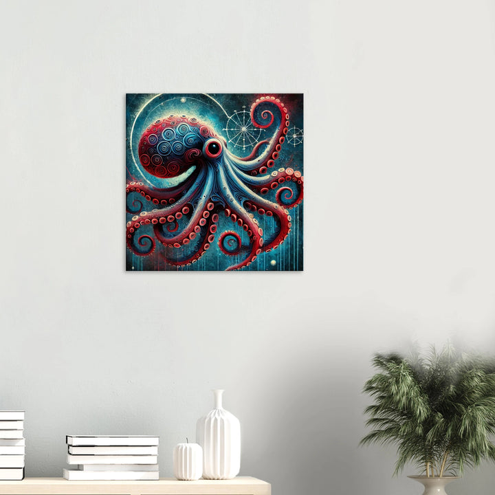 Octopus – Wächter der Tiefe, Tänzer des Unbekannten - Simpls space print-Print Material
