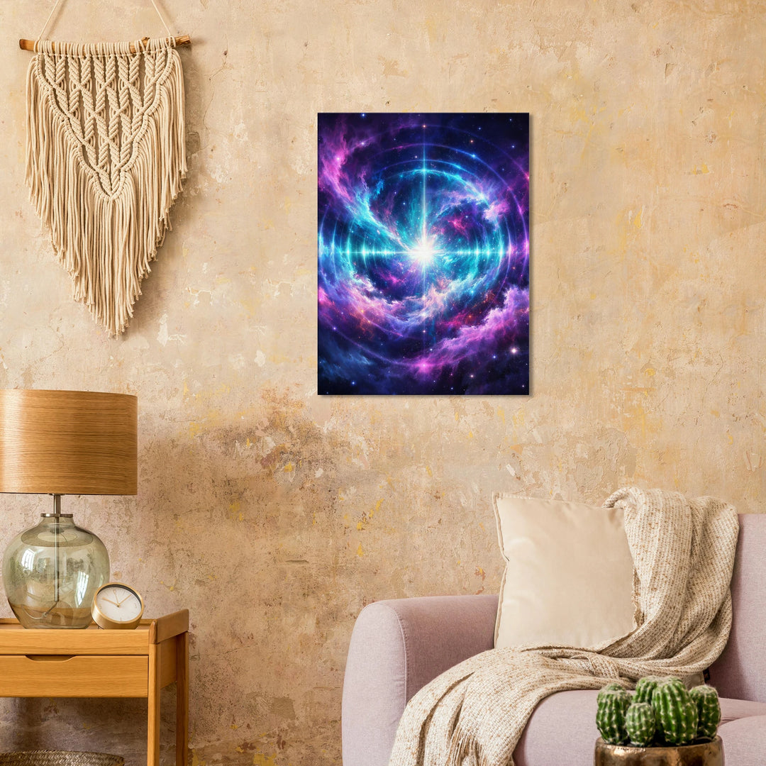 Echo Nebula – Leuchtende Tiefe für moderne Wohnräume - Simpls space print - Print Material