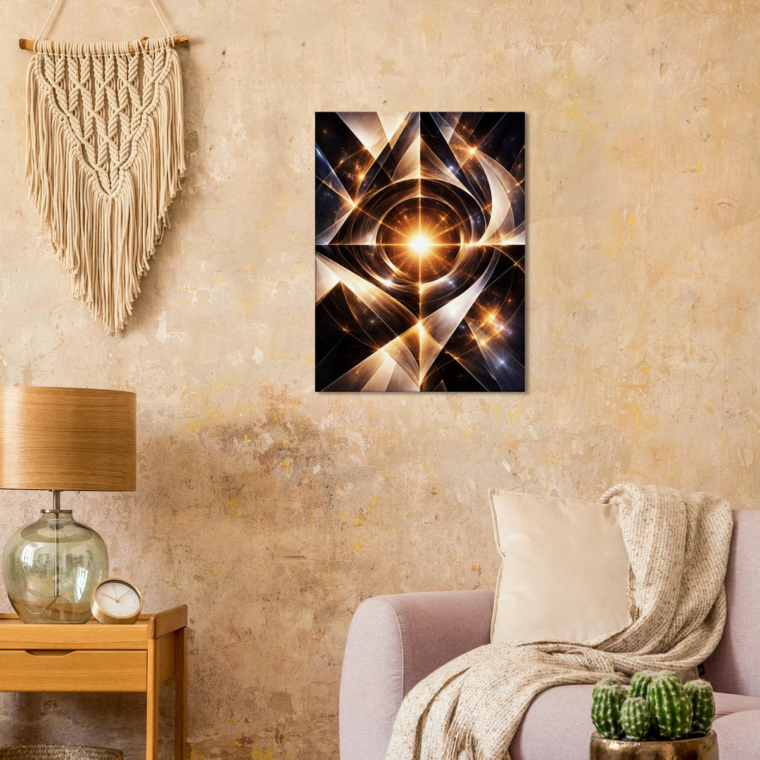 Geometra – Das leuchtende Zentrum deiner Ausrichtung - Simpls space print - Print Material