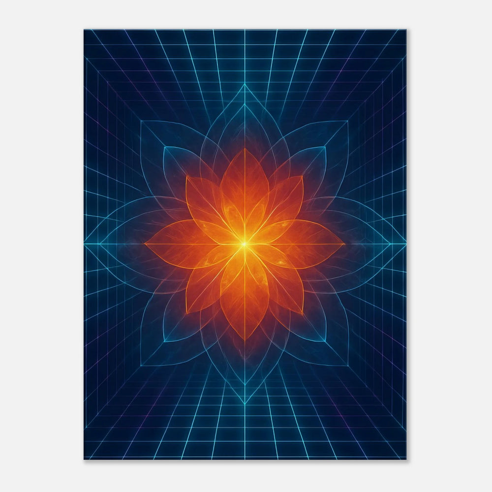 Hypergrid Bloom - Simpls space print - Print Material
