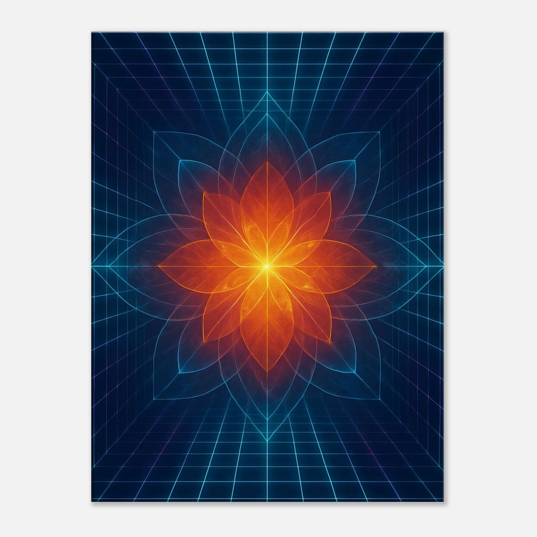 Hypergrid Bloom - Simpls space print - Print Material