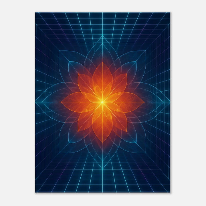 Hypergrid Bloom - Simpls space print - Print Material