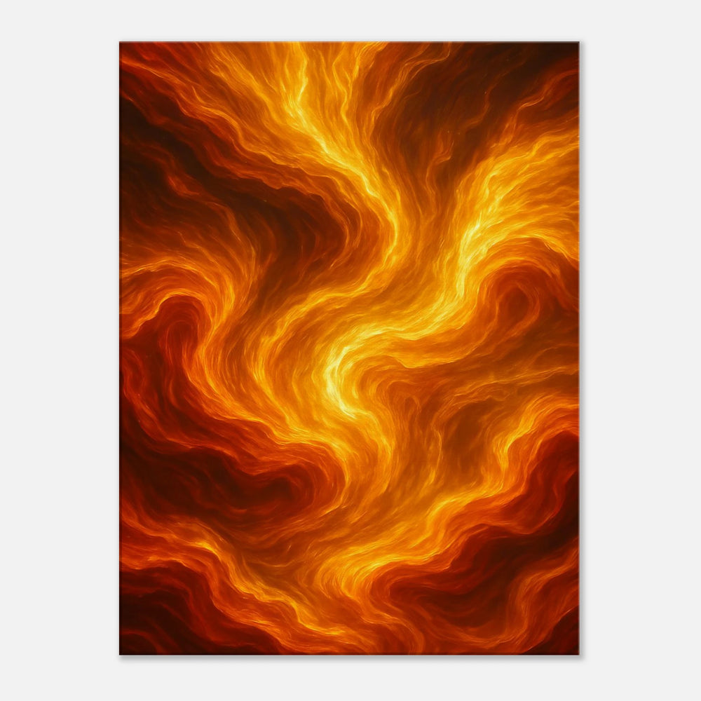 Molten Mirage – Das fließende Herz aus Feuer - Simpls space print - Print Material