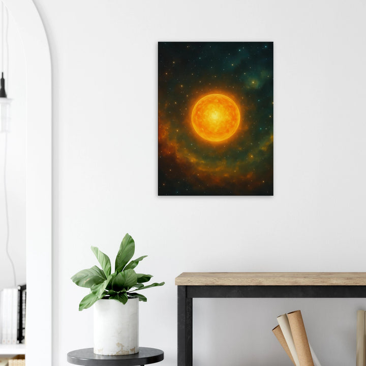 Solar Grove – Die leuchtende Seele des Kosmos - Simpls space print-Print Material