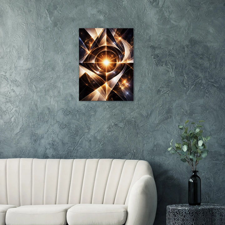 Geometra – Das leuchtende Zentrum deiner Ausrichtung - Simpls space print - Print Material