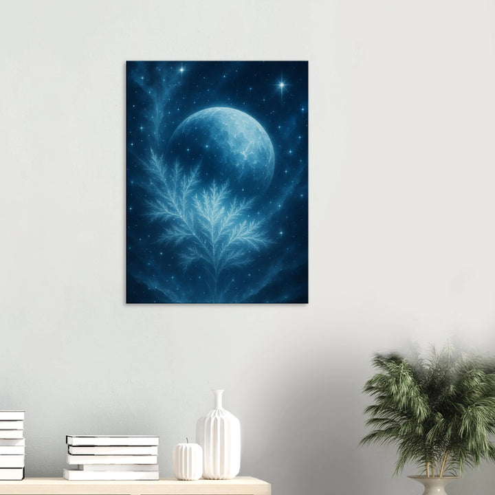 Stellar Winter – Wenn der Kosmos in Eisblüten träumt - Simpls space print-Print Material