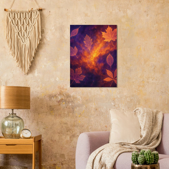 Twilight Leaves – Wenn Blätter in der Dämmerung tanzen - Simpls space print-Print Material