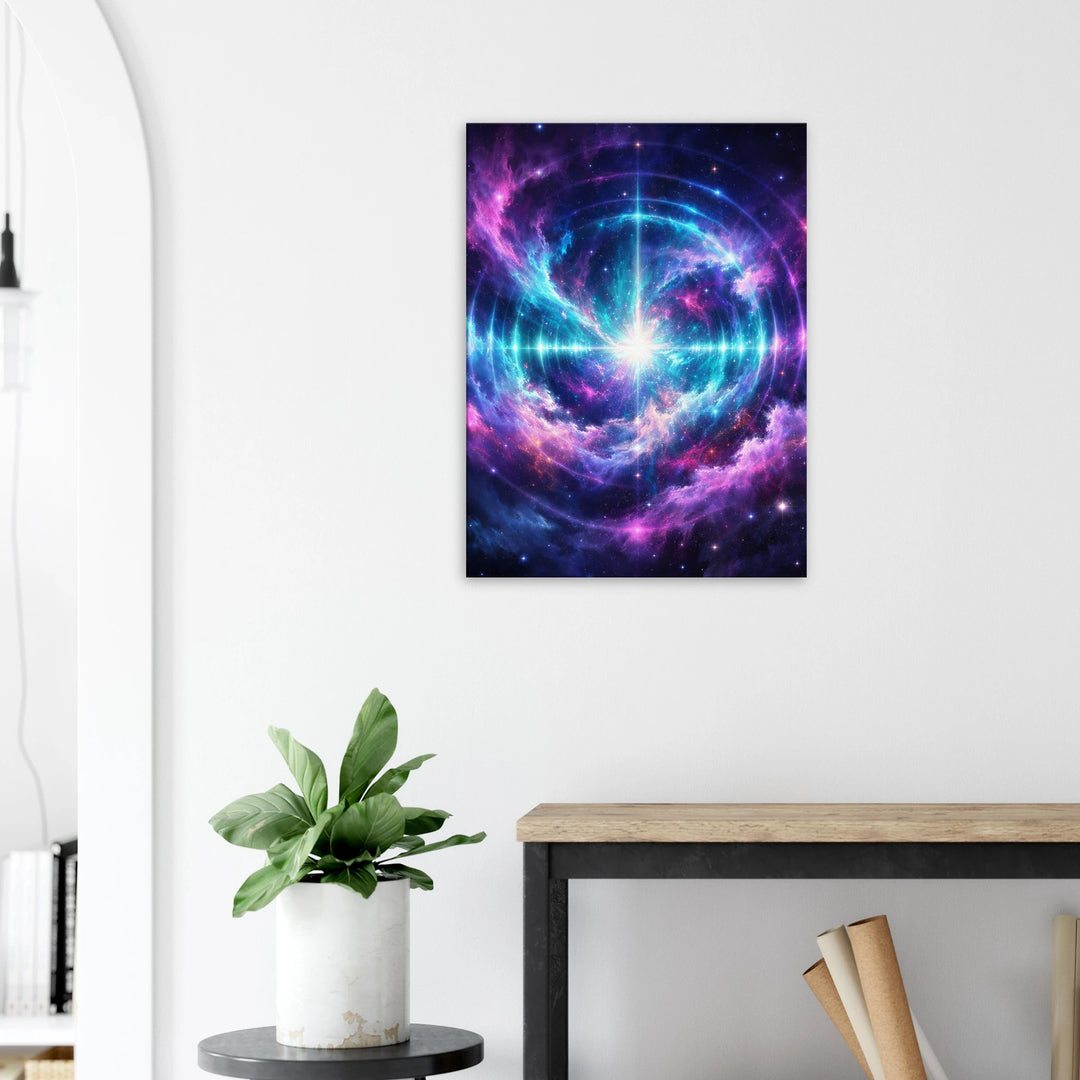 Echo Nebula – Leuchtende Tiefe für moderne Wohnräume - Simpls space print-Print Material