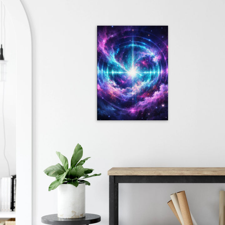 Echo Nebula – Leuchtende Tiefe für moderne Wohnräume - Simpls space print-Print Material
