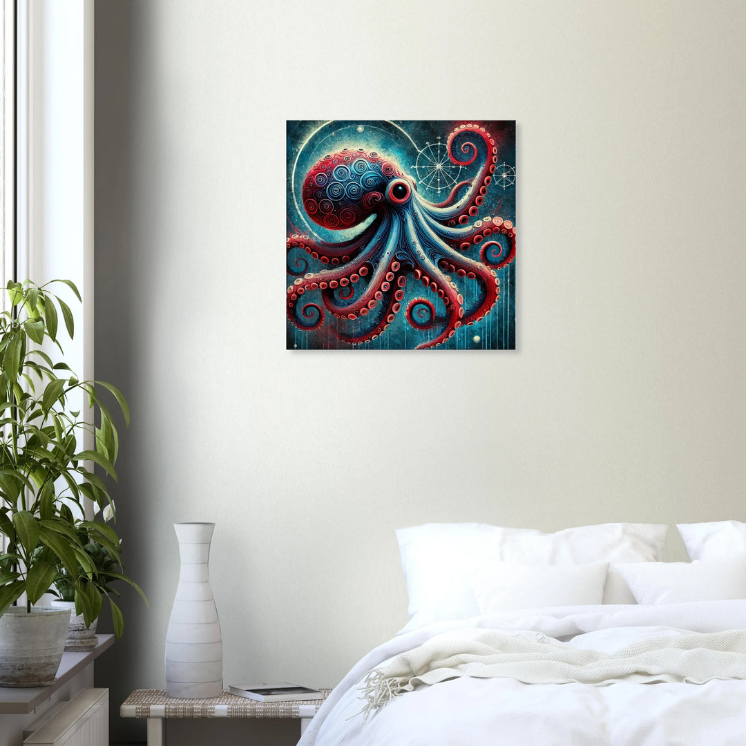 Octopus – Wächter der Tiefe, Tänzer des Unbekannten - Simpls space print-Print Material