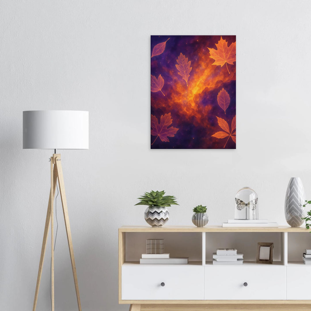 Twilight Leaves – Wenn Blätter in der Dämmerung tanzen - Simpls space print-Print Material