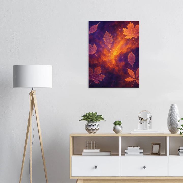 Twilight Leaves – Wenn Blätter in der Dämmerung tanzen - Simpls space print-Print Material