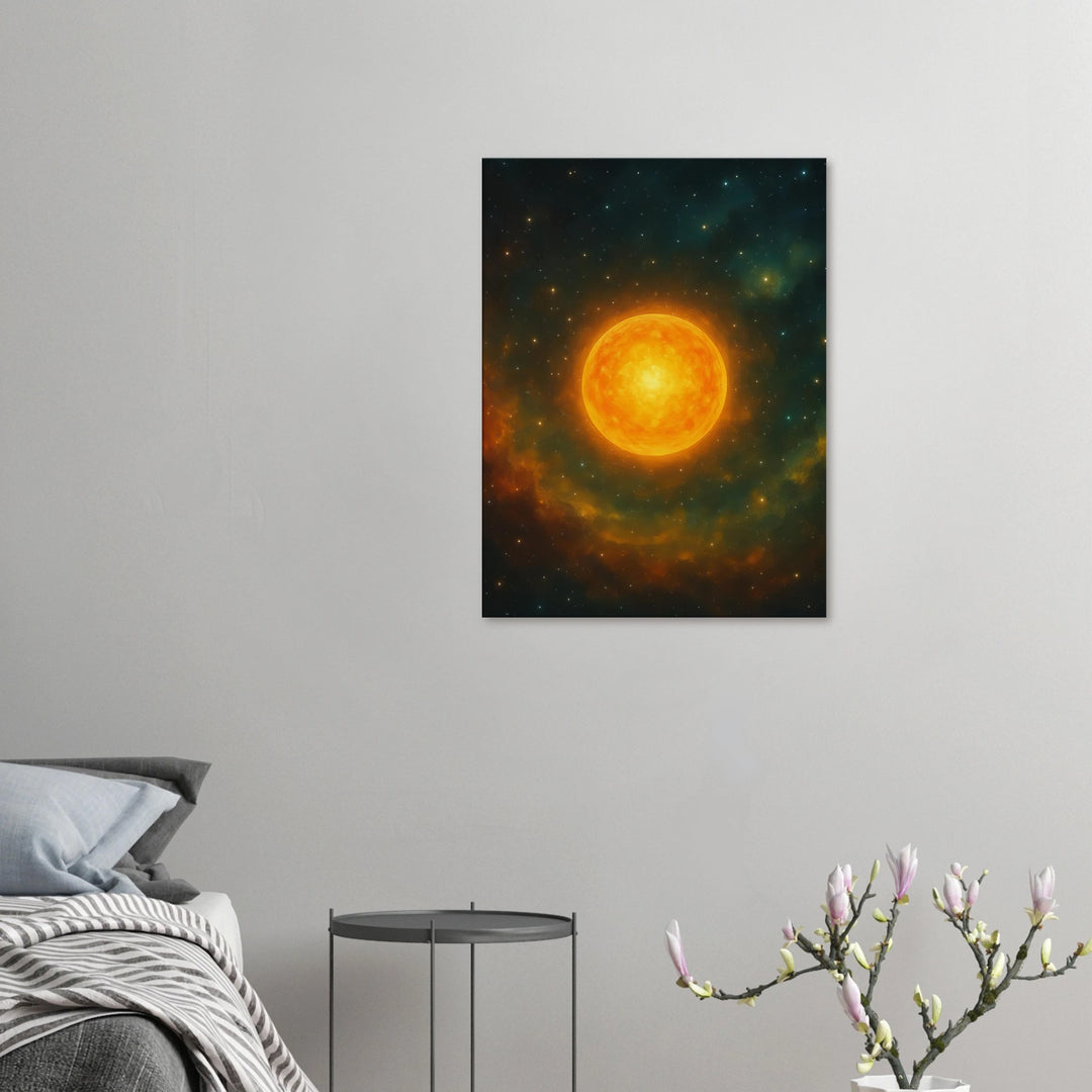 Solar Grove – Die leuchtende Seele des Kosmos - Simpls space print-Print Material