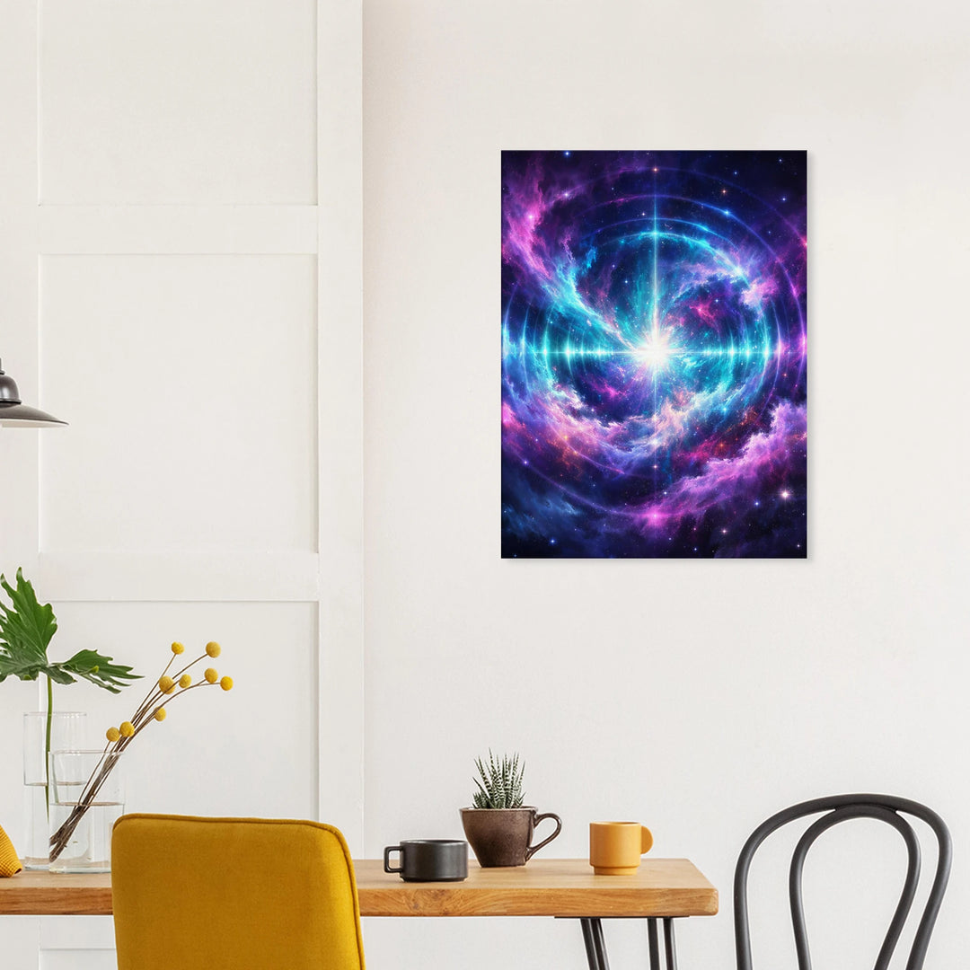 Echo Nebula – Leuchtende Tiefe für moderne Wohnräume - Simpls space print-Print Material