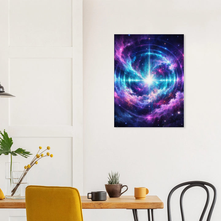 Echo Nebula – Leuchtende Tiefe für moderne Wohnräume - Simpls space print-Print Material