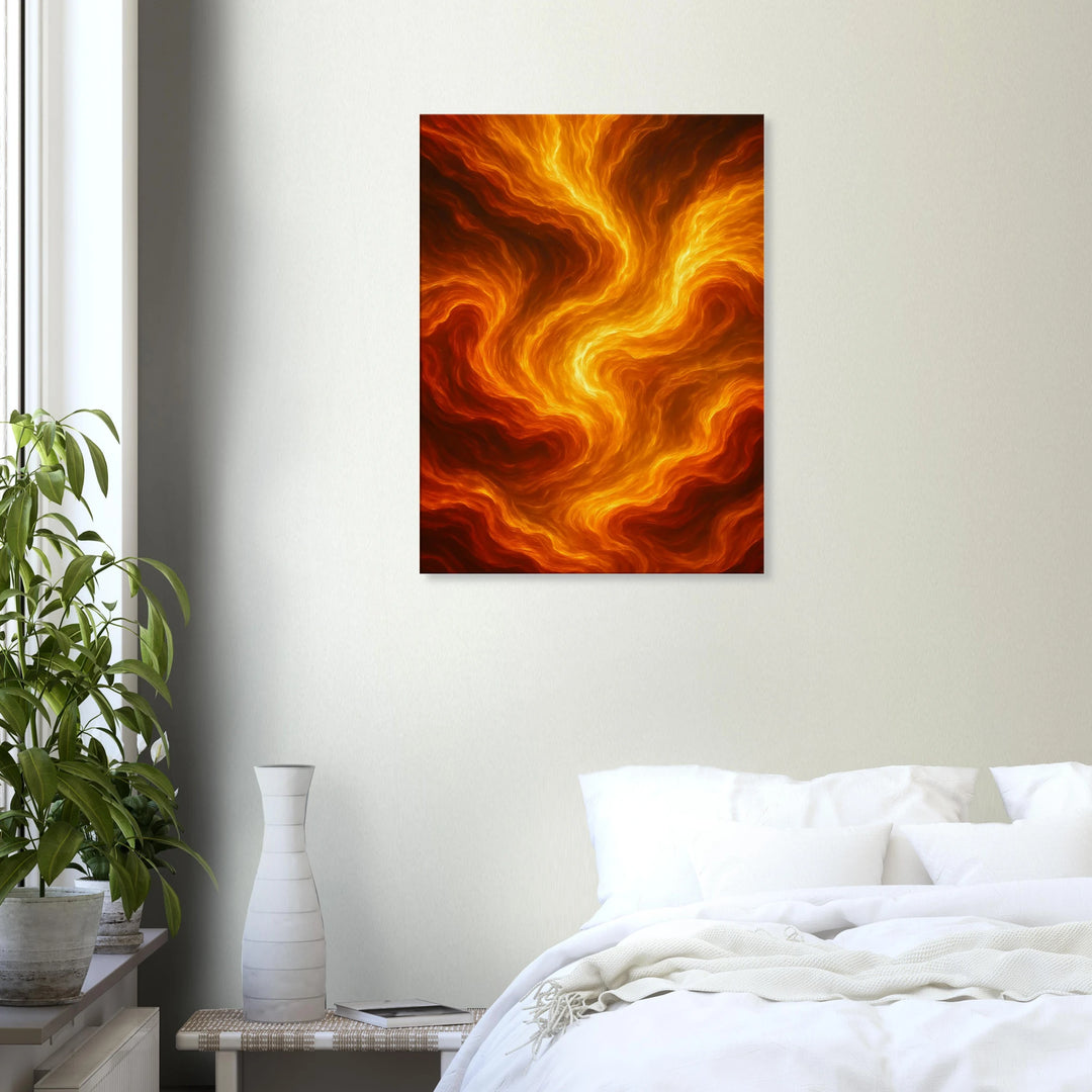 Molten Mirage – Das fließende Herz aus Feuer - Simpls space print-Print Material
