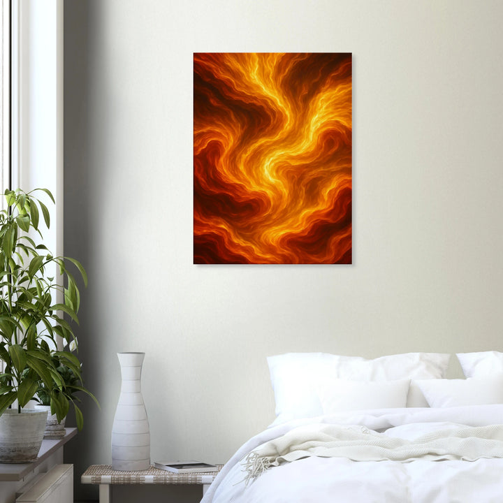 Molten Mirage – Das fließende Herz aus Feuer - Simpls space print-Print Material