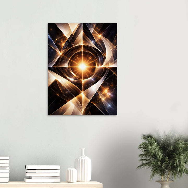 Geometra – Das leuchtende Zentrum deiner Ausrichtung - Simpls space print - Print Material