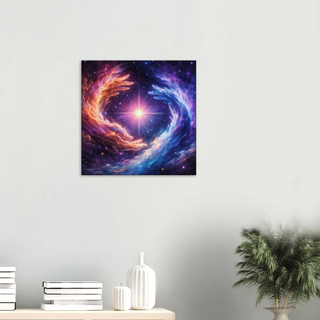 Stellar Embrace – Umarmung aus Licht und Unendlichkeit - Simpls space print - Print Material