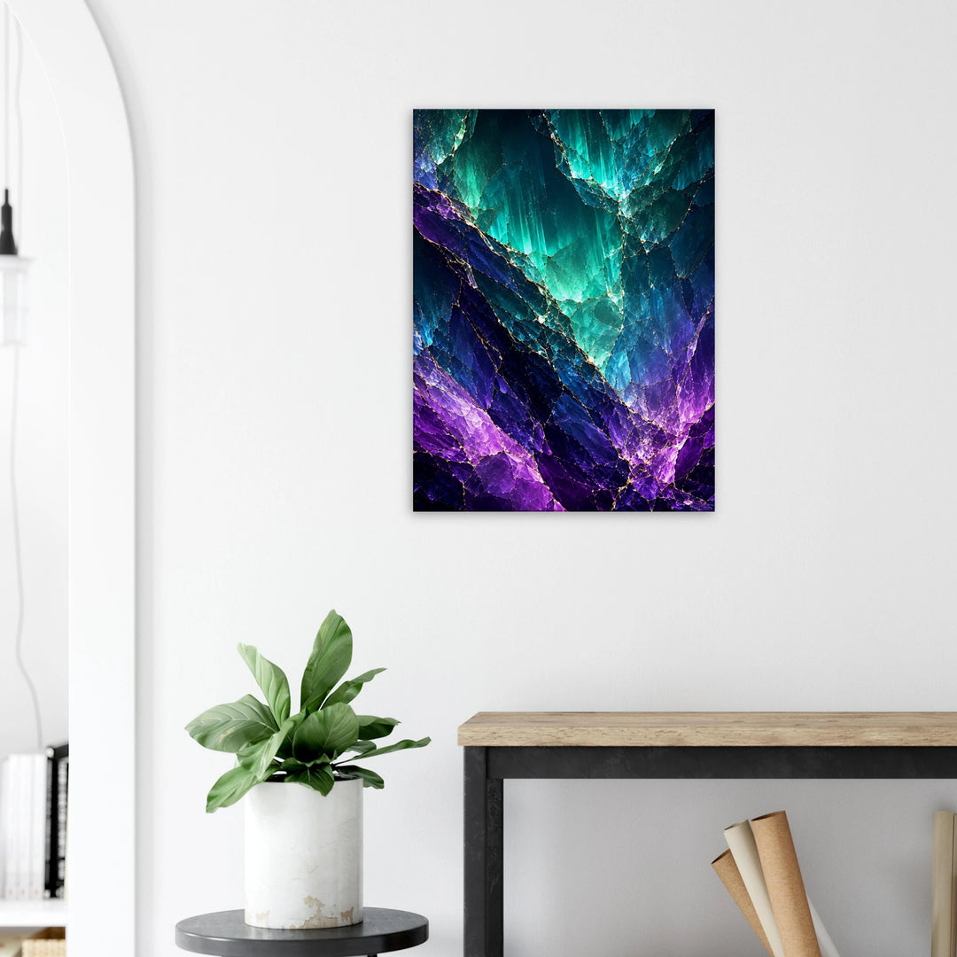 Aurora Fracture – Wo Licht durch Tiefe bricht - Simpls space print-Print Material