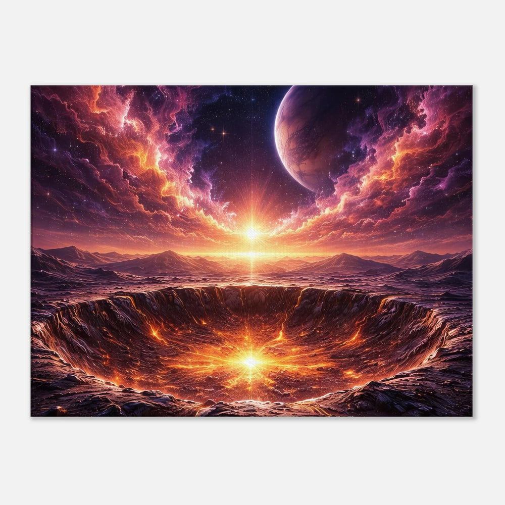 Crater Dusk – Wo Sterne schlafen und Feuer atmet - Simpls space print - Print Material