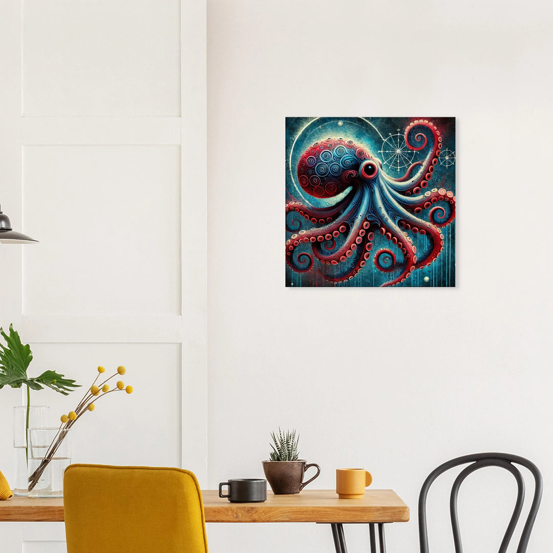 Octopus – Wächter der Tiefe, Tänzer des Unbekannten - Simpls space print-Print Material