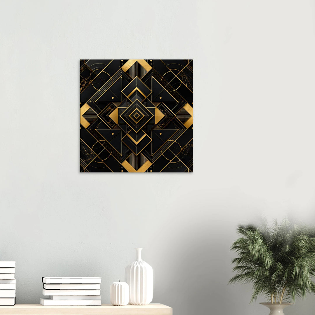Golden Nexus – Wo Luxus auf perfekte Balance trifft - Simpls space print-Print Material