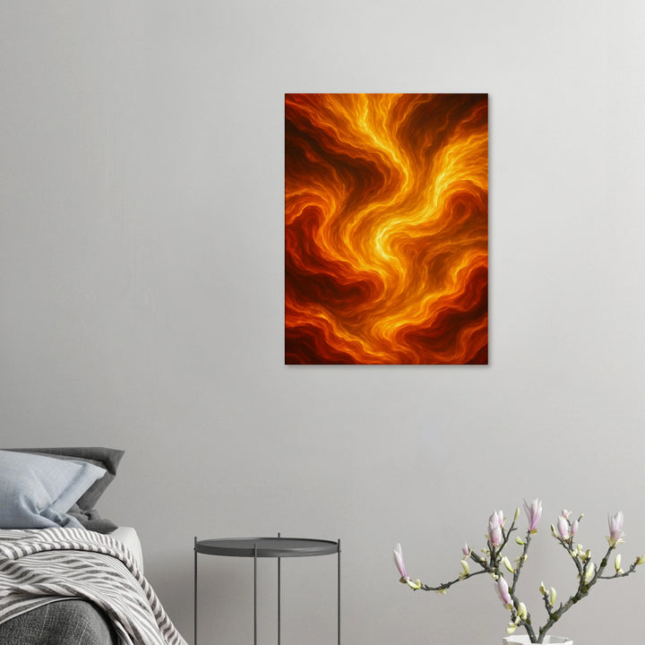 Molten Mirage – Das fließende Herz aus Feuer - Simpls space print - Print Material