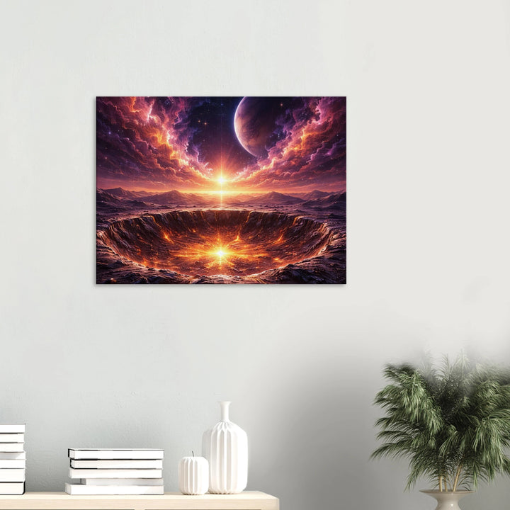 Crater Dusk – Wo Sterne schlafen und Feuer atmet - Simpls space print - Print Material