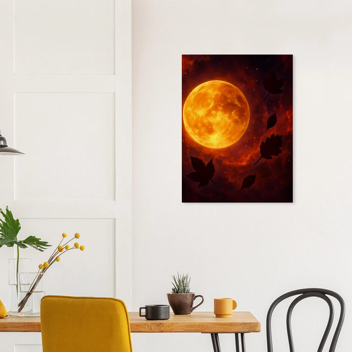 Harvest Moonfall – Wenn der Mond den Herbst küsst - Simpls space print-Print Material
