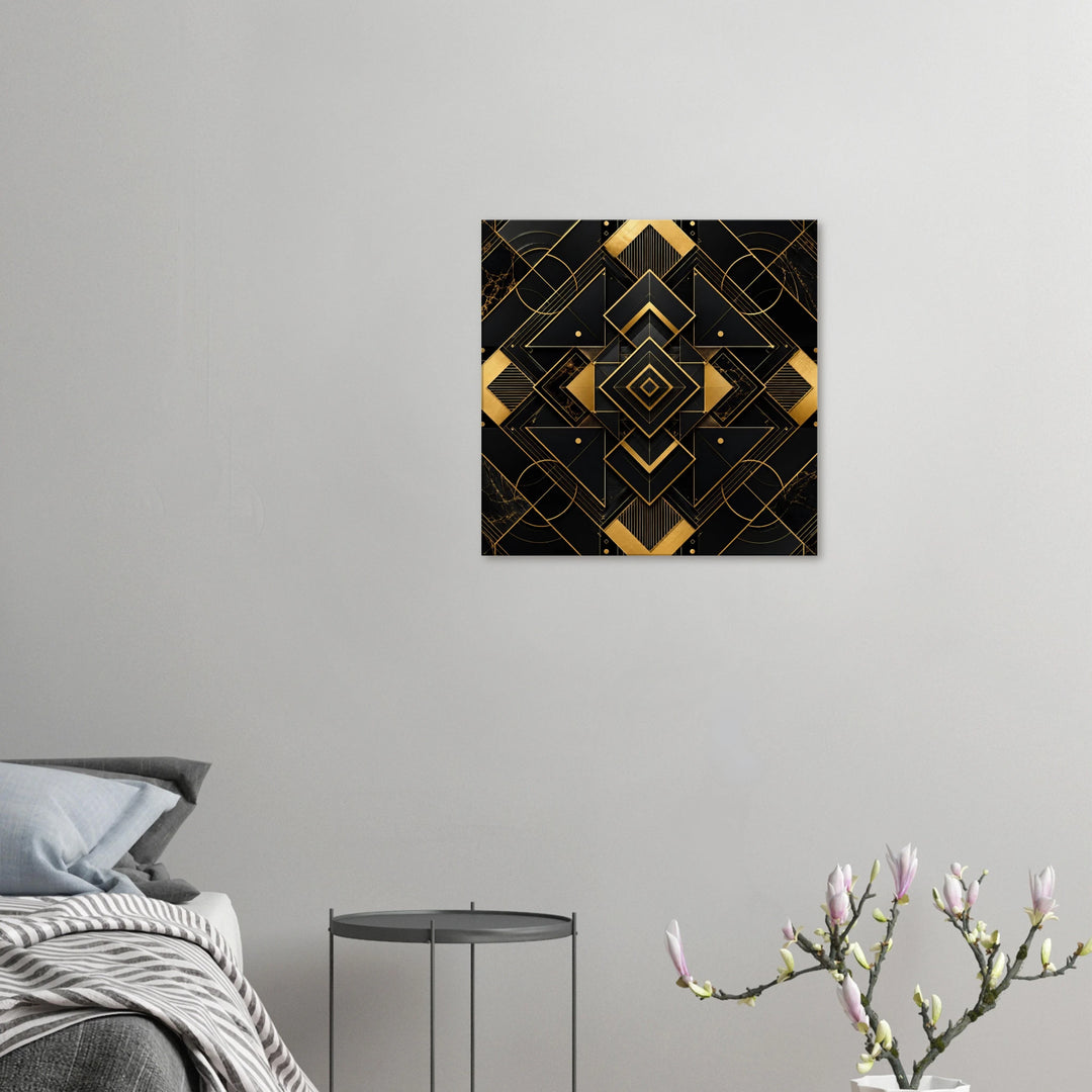 Golden Nexus – Wo Luxus auf perfekte Balance trifft - Simpls space print-Print Material