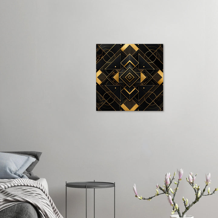 Golden Nexus – Wo Luxus auf perfekte Balance trifft - Simpls space print-Print Material