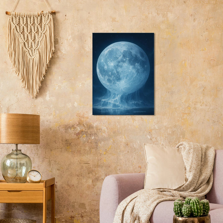 Lunar Glacier – Wo Mondlicht zu Eis erstarrt - Simpls space print-Print Material