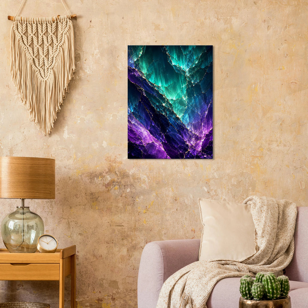 Aurora Fracture – Wo Licht durch Tiefe bricht - Simpls space print-Print Material