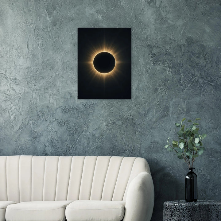 Eclipse Halo – Der goldene Moment zwischen Licht und Schatten - Simpls space print-Print Material