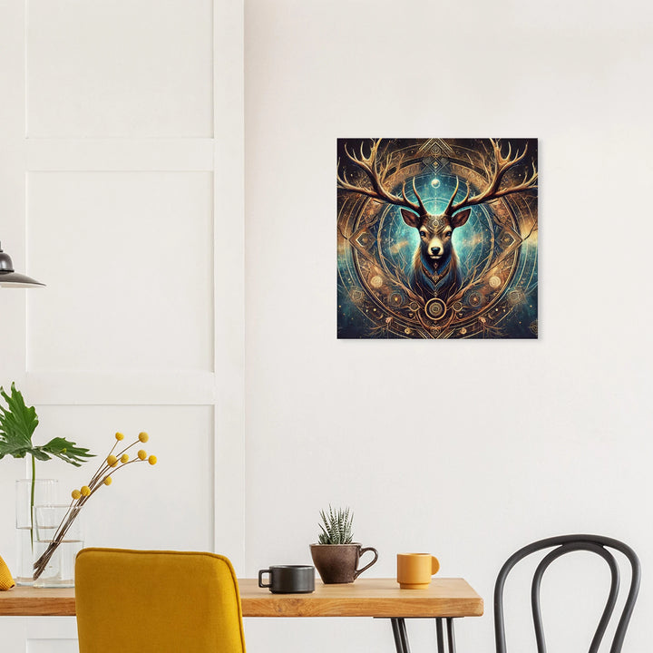 Totem Hirsch – Wächter der Stille und des Lichts - Simpls space print-Print Material