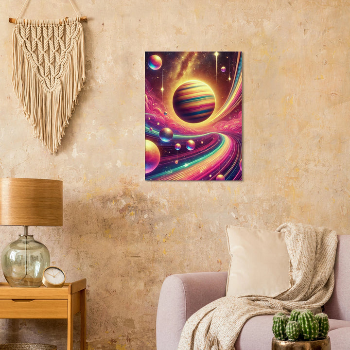 Trippy Space – Der Tanz der Farben im grenzenlosen All - Simpls space print-Print Material