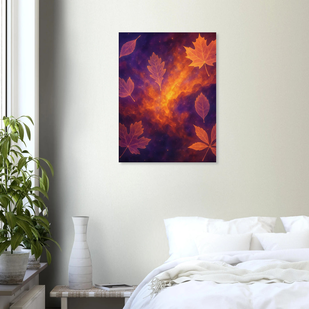 Twilight Leaves – Wenn Blätter in der Dämmerung tanzen - Simpls space print-Print Material