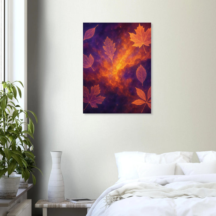 Twilight Leaves – Wenn Blätter in der Dämmerung tanzen - Simpls space print-Print Material