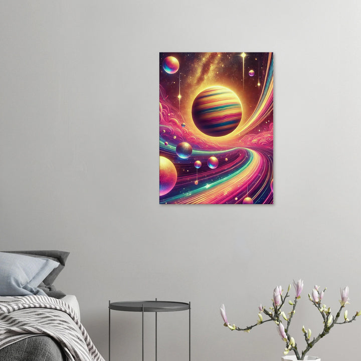 Trippy Space – Der Tanz der Farben im grenzenlosen All - Simpls space print-Print Material