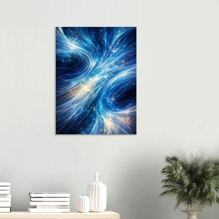 Sapphire Twist – Der ruhige Sog der Tiefe - Simpls space print-Print Material