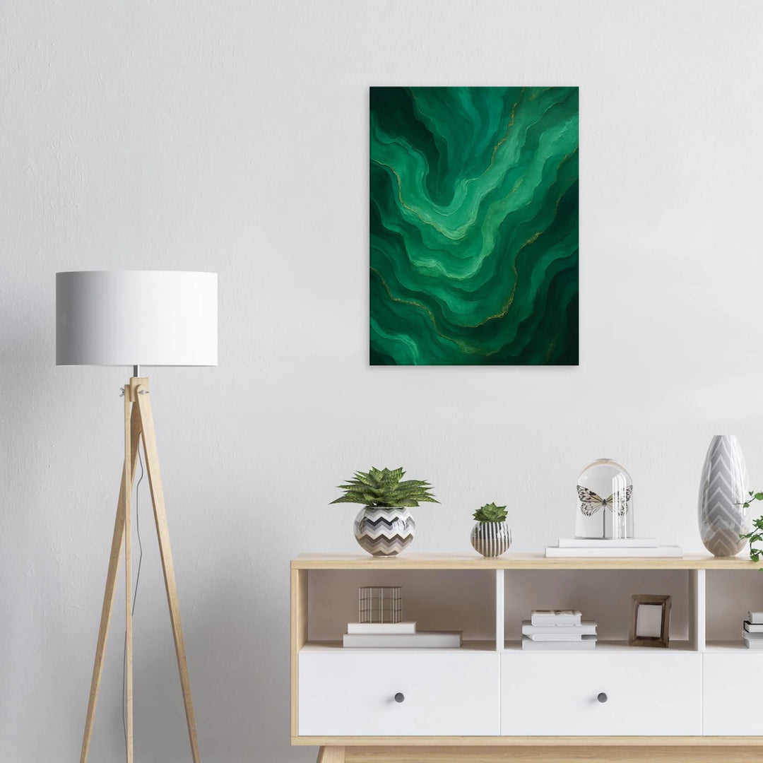 Emerald Vortex – der grüne Sog der inneren Stille - Simpls space print-Print Material