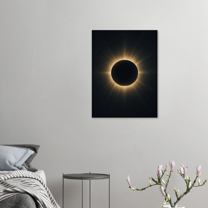 Eclipse Halo – Der goldene Moment zwischen Licht und Schatten - Simpls space print-Print Material