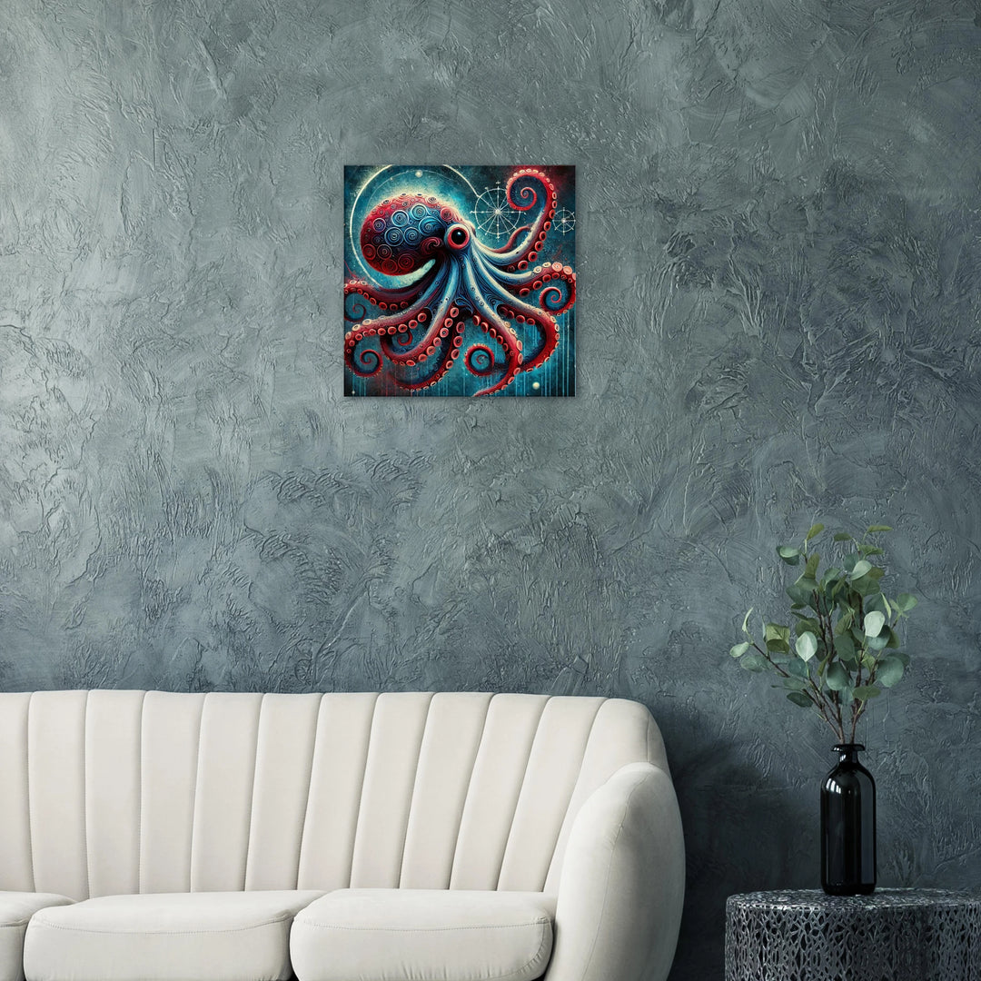 Octopus – Wächter der Tiefe, Tänzer des Unbekannten - Simpls space print-Print Material