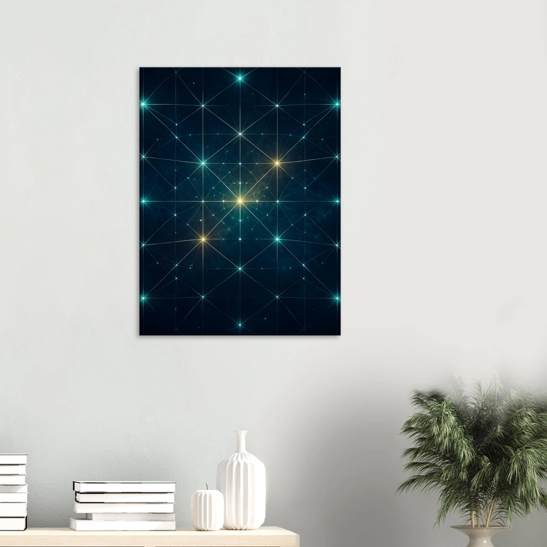 Stellar Lattice – Das leuchtende Geflecht des Kosmos - Simpls space print-Print Material