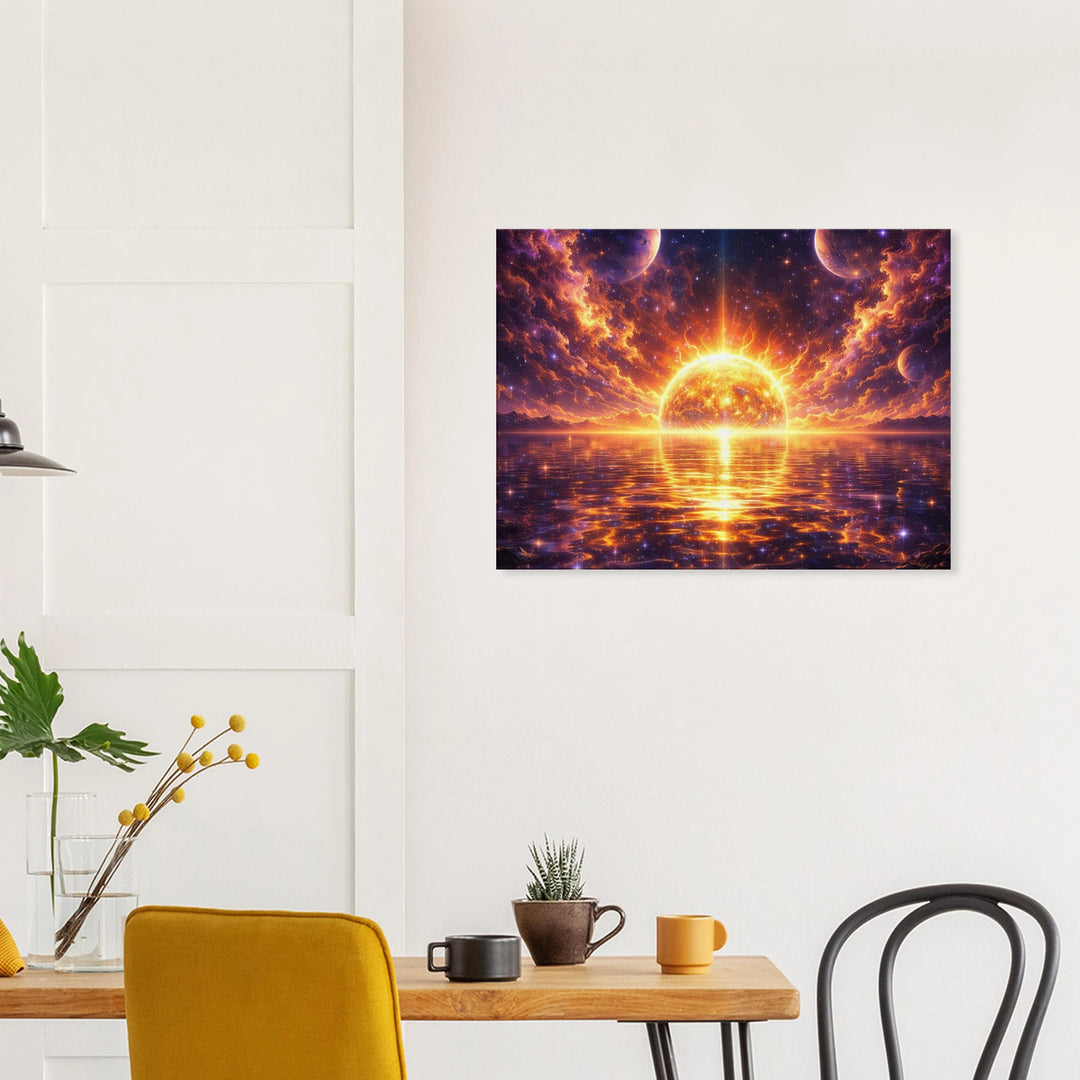 Solar Mirage – Strahlende Weite für moderne Wohnräume - Simpls space print-Print Material