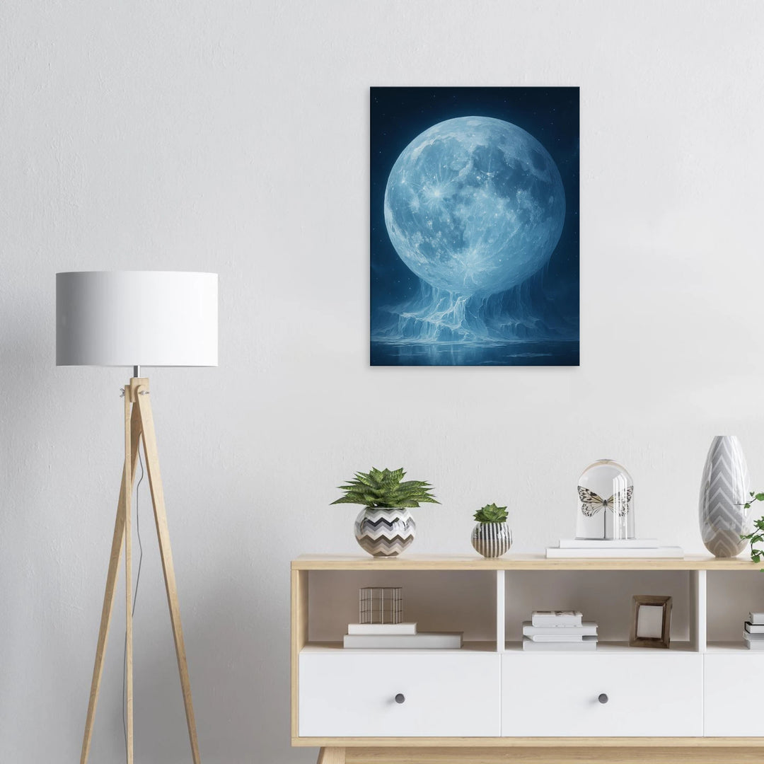 Lunar Glacier – Wo Mondlicht zu Eis erstarrt - Simpls space print-Print Material