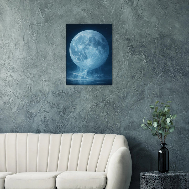 Lunar Glacier – Wo Mondlicht zu Eis erstarrt - Simpls space print-Print Material